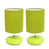 Simple Designs Standard Lamp with Green Shades, set of 2
