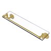 Remi Collection 22 Inch Glass Vanity Shelf with Gallery Rail