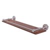 Allied Brass Waverly Place Polished Chrome 22-in Solid IPE Ironwood Bathroom Shelf with Gallery Rail