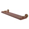 Allied Brass Waverly Place Brushed Bronze 22-in Solid IPE Ironwood Bathroom Shelf with Gallery Rail