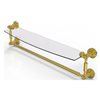 Allied Brass Waverly Place Collection 24-in Glass Vanity Shelf with Integrated Towel Bar - Polished Brass