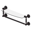 Allied Brass Waverly Place Collection 18-in Glass Vanity Shelf with Integrated Towel Bar - Venetian Bronze