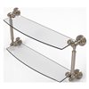Allied Brass Waverly Place Collection 18-in 2-Tier Glass Shelf - Antique Pewter