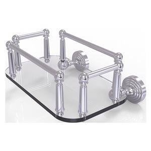Allied Brass Waverly Place Wall Mount Glass Towel Tray in Satin Chrome