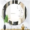 Designart 24-in x 24-in Forest Silhouette II Round Polished Wall Mirror