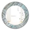 Designart 24-in x 24-in Lost in Geometric Element Round Polished Wall Mirror