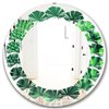Designart 24-in x 24-in Abstract 3D Spiny Background Round Polished Wall Mirror