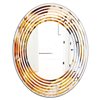 Designart Natural brown agate 31.5-in x 23.7-in Modern Oval Wall Mirror