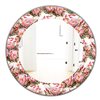 Designart 24-in x 24-in Pink Blossom 1 Farmhouse Mirror