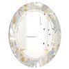 Designart 31.5-in x 23.7-in Golden Tropical Pattern VIII Oval Wall Mirror