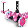 Rugged Racers 3-Wheel Pink Polka Dots with LED Lights Kids Scooter