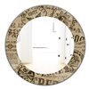 Designart Canada 24-in L x 24-in W Round Military Badges Vintage Polished Wall Mirror