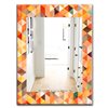 Designart Canada 35.4-in L x 23.6-in W Rectangle Triangular Colourfields Traditional Polished Wall Mirror