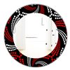 Designart Canada Round 24-in L x 24-in W Obsidian Impressions Bohemian Polished Wall Mirror