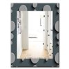 Designart Canada 35.4-in L x 23.6-in W Rectangle Grey Circles Abstract Technology Polished Wall Mirror