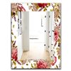 Designart Canada Rectangle 23.6-in W x 35.4-in L Traditional Pink Blossom Polished Wall Mirror