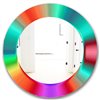 Designart Canada 24-in L x 24-in W Round Multicolour Rainbow Polished Wall Mirror