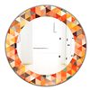 Designart Canada 24-in L x 24-in W Round Triangular Colourfields Traditional Polished Wall Mirror