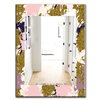 Designart Canada 35.4-in L x 23.6-in W Rectangle Pink and Gold Spheres Polished Wall Mirror