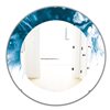 Designart Canada 24-in L x 24-in W Round Marbled Geode Polished Wall Mirror