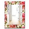 Designart Canada Rectangle 35.4-in L x 23.6-in W Pink Blossom Polished Wall Mirror