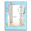 Designart Canada 35.4-in L x 23.6-in W Rectangle Blooming Rose Polished Wall Mirror