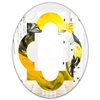Designart Canada 31.5-in L x 23.7-in W Oval Marbled Yellow Modern Polished Wall Mirror
