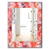 Designart Canada Rectangle 35.4-in L x 23.6-in W Pink Spheres Polished Wall Mirror