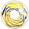 Designart Canada 24-in L x 24-in W Round Yellow Marble Modern Polished Wall Mirror