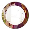 Designart Canada 24-in L x 24-in W Round Purple Psychedelic Matte Polished Wall Mirror
