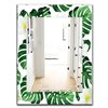 Designart Canada 35.4-in L x 23.6-in W Rectangle Green Tropical Mood Foliage Polished Wall Mirror