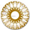 Designart Canada 24-in L x 24-in W Round Gold Sunburst Polished Wall Mirror