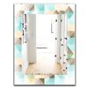 Designart Canada 35.4-in L x 23.6-in W Rectangle Triangular Colourfields Mid-Century Polished Wall Mirror