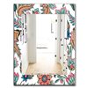 Designart Canada Rectangle 35.4-in L x 23.6-in W Multicolour Blossom Flowers Polished Wall Mirror