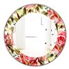 Designart Canada Round 24-in L x 24-in W Pink Blossom Polished Wall Mirror