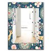 Designart Canada 35.4-in L x 23.6-in W Rectangle Deer with Flowers and Hearts Polished Wall Mirror