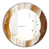 Designart Canada 24-in L x 24-in W Round Marbled Geode Traditional Polished Wall Mirror