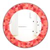 Designart Canada 24-in L x 24-in W Round Pink Spheres Polished Wall Mirror