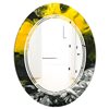 Designart Canada 23.7-in W x 31.5-in L Oval Yellow Marble Polished Wall Mirror
