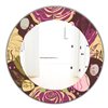 Designart Canada 24-in L x 24-in W Round Retro Roses Polished Wall Mirror