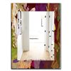 Designart Canada 35.4-in L x 23.6-in W Rectangle Purple Psychedelic Matte Polished Wall Mirror