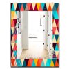 Designart Canada 35.4-in L x 23.6-in W Rectangle Multicolour Triangles Polished Wall Mirror