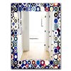Designart Canada 35.4-in L x 23.6-in W Rectangle Retro Stars and Dots in Disco Style Polished Wall Mirror