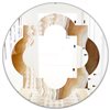 Designart Canada Round 24-in L x 24-in W Marbled Geode Polished Wall Mirror