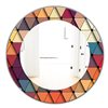 Designart Canada 24-in W x 24-in L Round Triangular Colourfields Modern Polished Wall Mirror