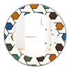 Designart Canada 24-in L x 24-in W Round Honeycomb Polished Wall Mirror