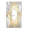 Designart Canada Rectangle 35.4-in L x 23.6-in W Gold Polished Wall Mirror
