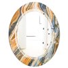 Designart Canada Oval 31.5-in L x 23.7-in W Multicolour Marbled Geode Modern Polished Wall Mirror