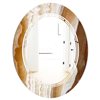 Designart Canada Oval 31.5-in L x 23.7-in W Marbled Geode Modern Polished Wall Mirror