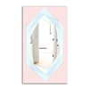 Designart Pastel Dreams 8 Rectangular 35.4-in L x 23.6-in W Polished Mid-Century Blue Wall Mounted Mirror